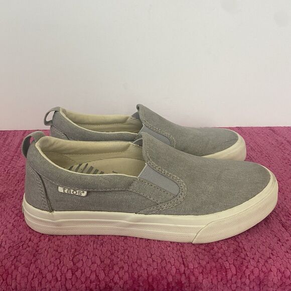 Taos Footwear Rubber Soul Slip On Canvas Sneakers Gray Size 6.5 - Picture 2 of 10